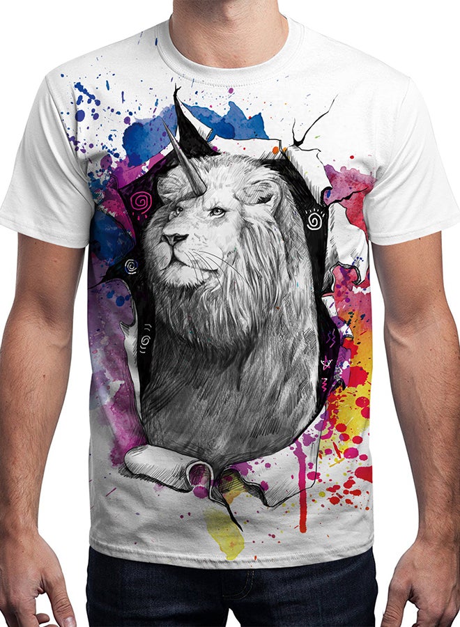 NADABAO - 3D Printing Short Sleeve Couple T-Shirt Multicolour - Image 1