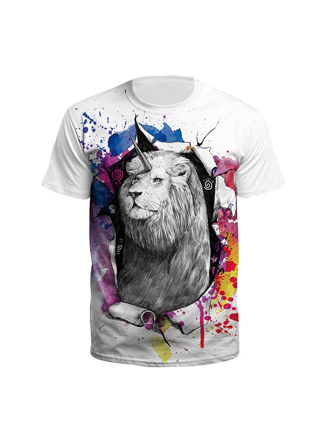 NADABAO - 3D Printing Short Sleeve Couple T-Shirt Multicolour - Image 1