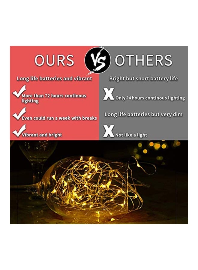 Pack Of 24 LED String Light Warm White 7.2feet