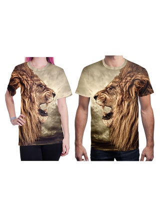3D Printing Short Sleeve Couple T-Shirt Multicolour - v1557479996/N25154652V_1