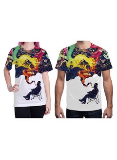 3D Printing Short Sleeve Couple T-Shirt Multicolour - v1557480009/N25154706V_1