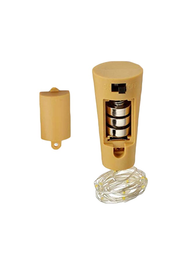 LoveNite Bottle LED Lights With Cork Warm White 4.4x3.8x2inch  - Image 1