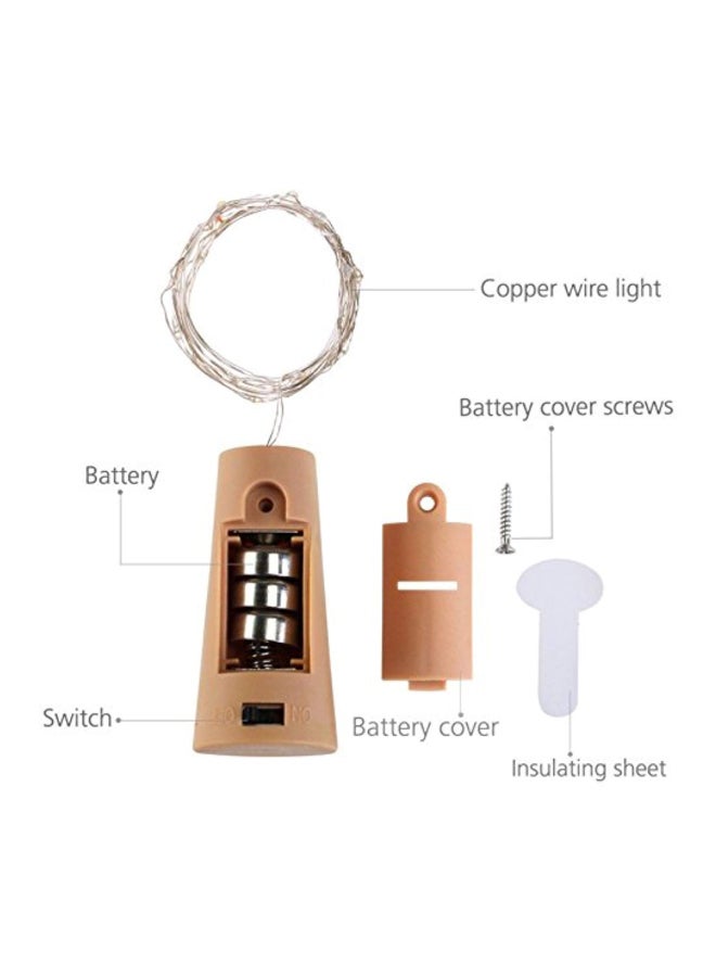 LoveNite Bottle LED Lights With Cork Warm White 4.4x3.8x2inch  - Image 2