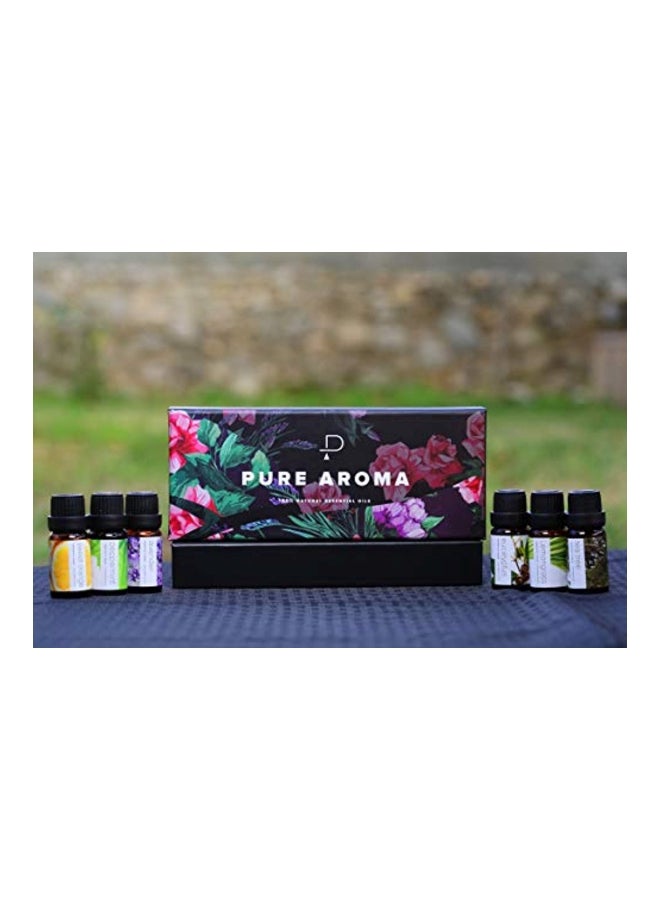 6-Piece Essential Oil Set Clear 10ml