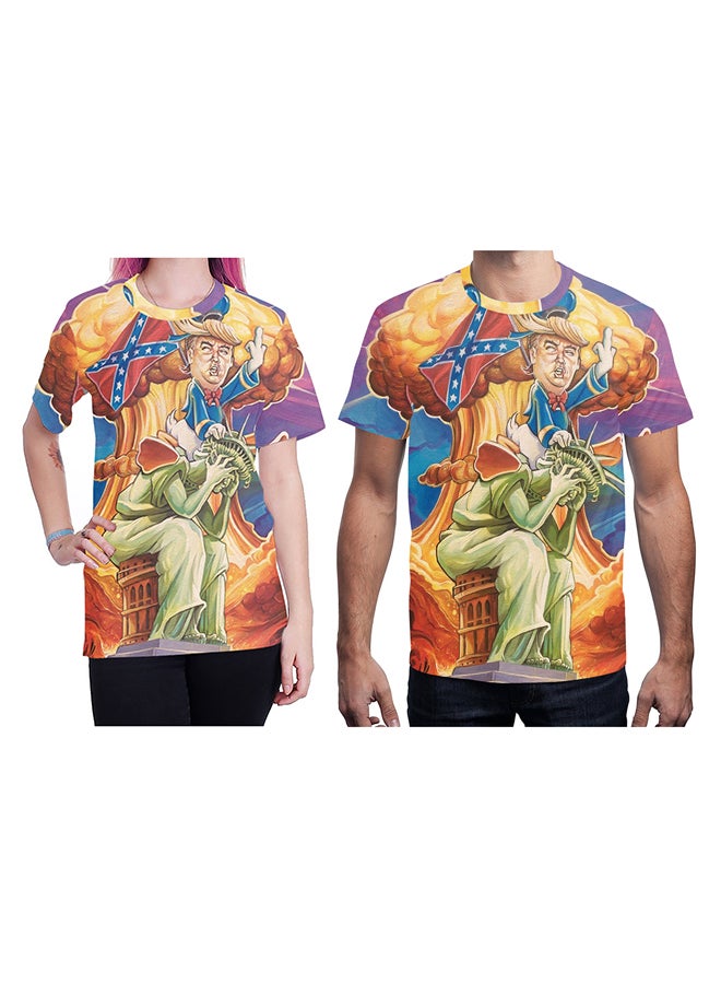 NADABAO 3D Printing Short Sleeve Couple T-Shirt Multicolour - Image 1