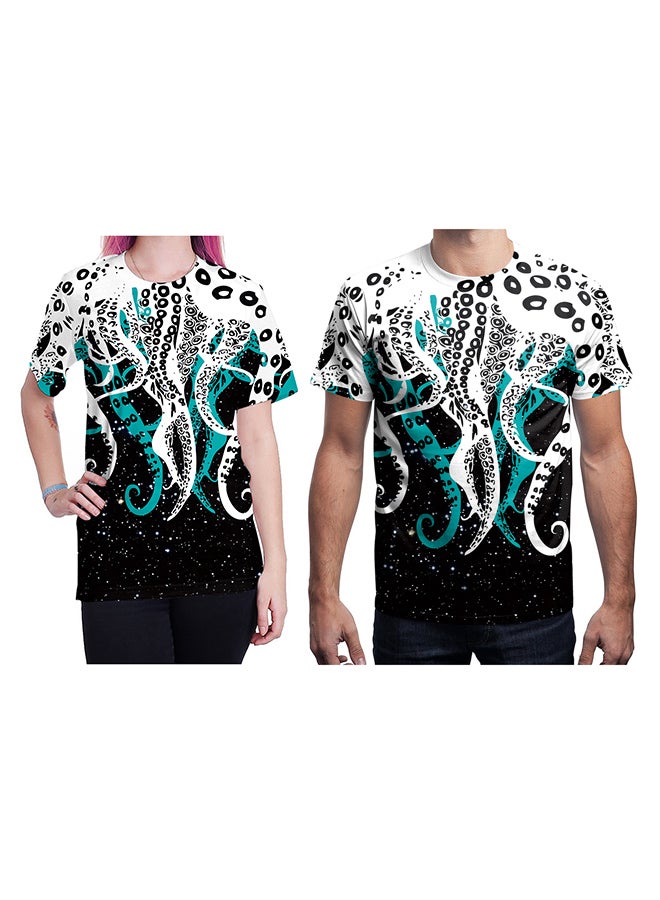 NADABAO 3D Printing Short Sleeve Couple T-Shirt Multicolour - Image 1