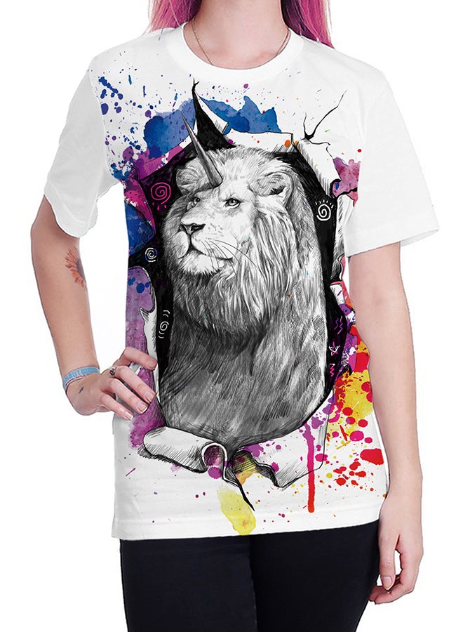 NADABAO - 3D Printing Short Sleeve Couple T-Shirt Multicolour - Image 1