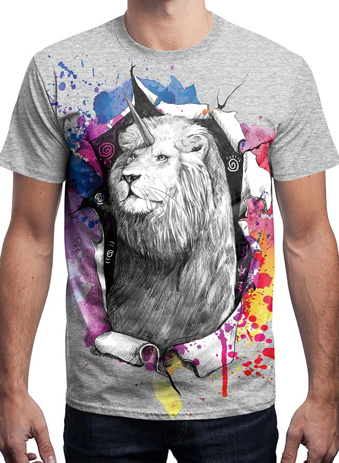 NADABAO - 3D Printing Short Sleeve Couple T-Shirt Multicolour - Image 1