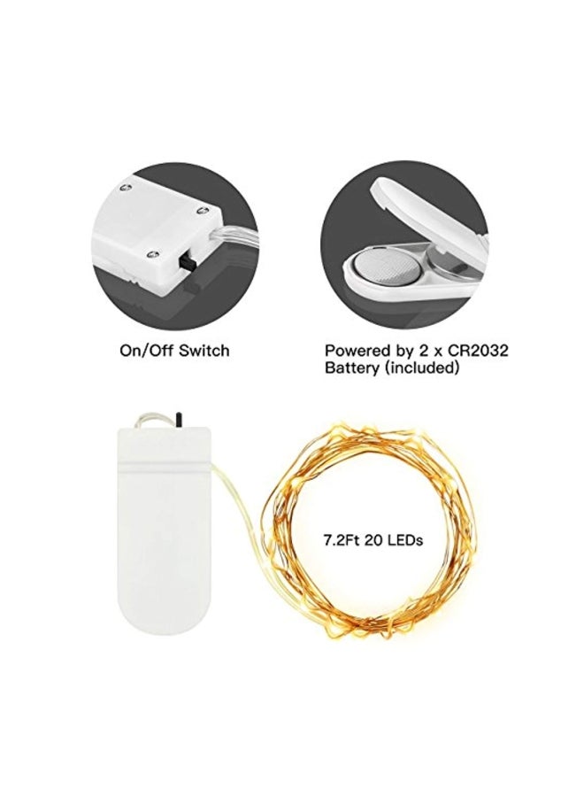 Pack Of 24 LED String Light Warm White 7.2feet