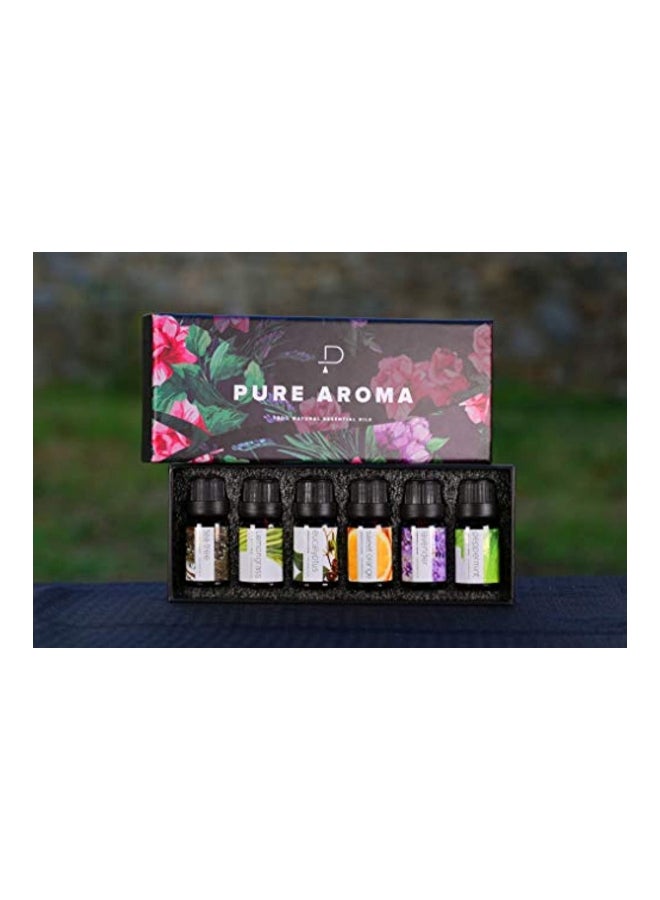6-Piece Essential Oil Set Clear 10ml