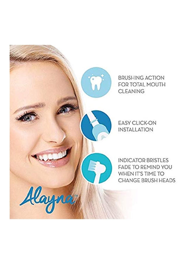 Alayna Pack Of 20 Electric Toothbrush Replacement Head White/Blue/Green - Image 5