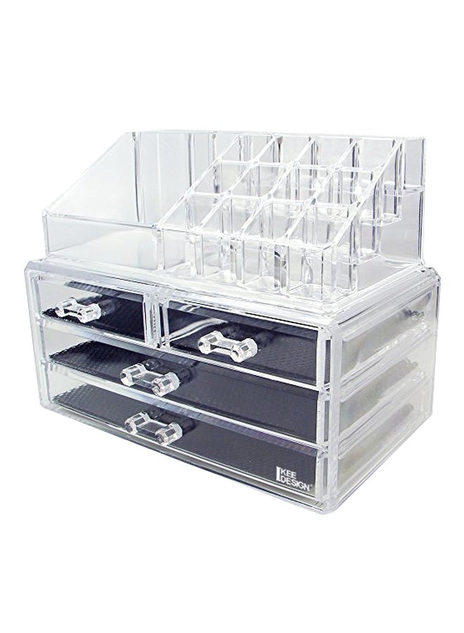 Ikee Design Jewelry And Cosmetic Storage Display Box Clear