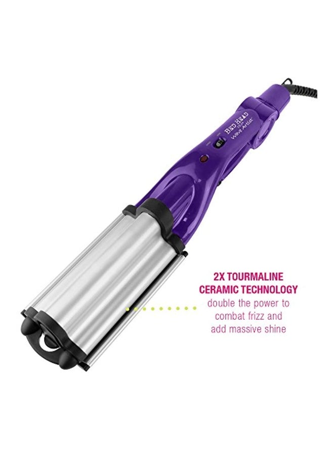 BED HEAD Wave Artist Curling Hair Straightener Purple/Silver - Image 2