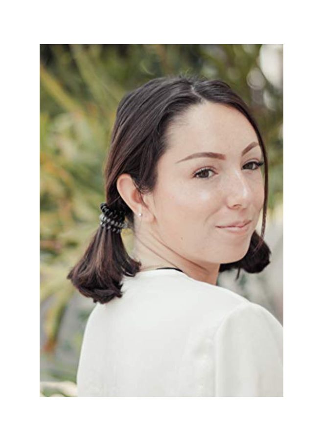 Kitsch 8-Piece Spiral Hair Tie Set Black/Brown/Beige - Image 5