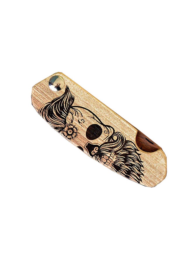 Enjoy The Wood - Folding Engraved Beard Comb Brown - Image 1