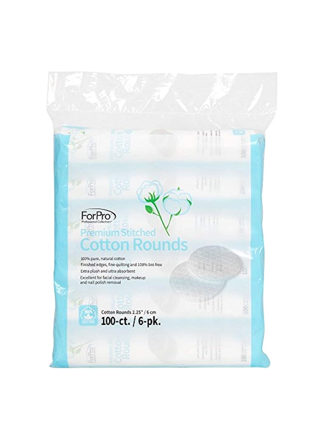 ForPro - 600-Count Premium Stitched Cotton Round White - Image 1