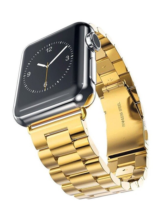 iTelker Fashion Metal Stainless Steel Strap For Apple Watch Gold 
