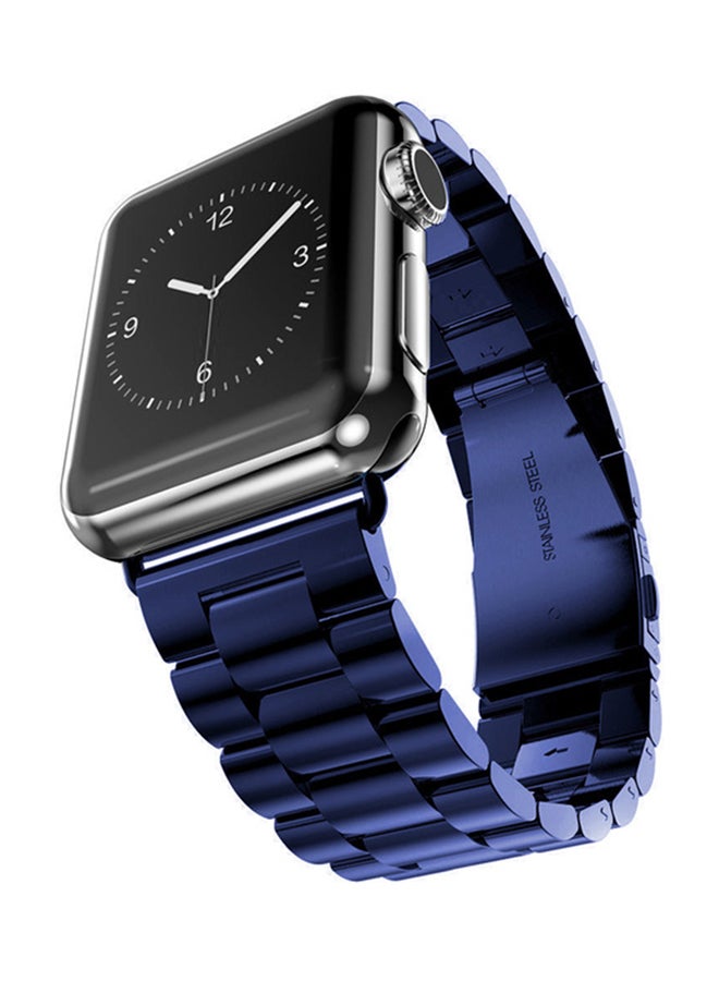 iTelker - Fashion Metal Stainless Steel Strap For Apple Watch Blue - Image 1