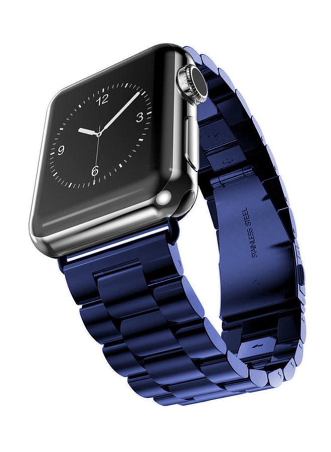 iTelker Fashion Metal Stainless Steel Strap For Apple Watch Blue 
