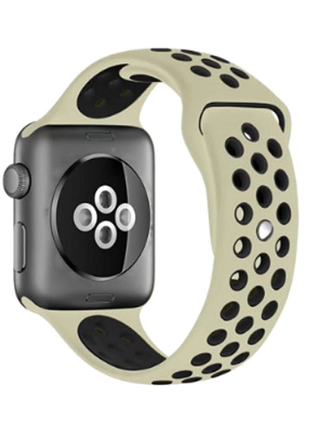 iTelker Silicone Sport Band For Apple Watch Rice White