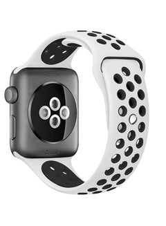 Silicone Sport Band For Apple Watch White / Black