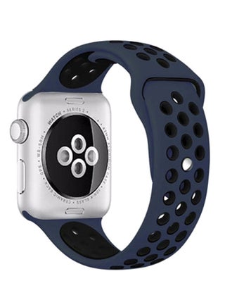 Silicone Sport Band For Apple Watch Navy / Black - v1557480733/N24945505A_1