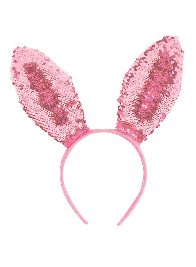 أمسكان طوق رأس مطرز بالترتر بشكل أذن أرنب