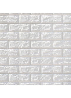 Cool Baby 5-Piece 3D Waterproof Wall Covering Imitation Brick Stickers White 70x77x0.9centimeter  - Image 1