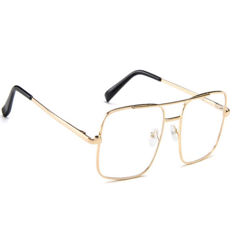GuangDu - Large Frame Bicolor Retro Sunglasses - Image 1