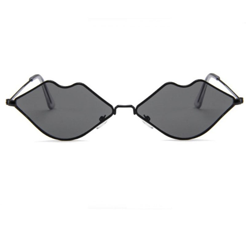 GuangDu Metal Lips Shape Trend Ocean Film Sunglasses - Image 2