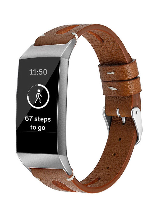 Umiwin Replacement Band Strap For Fitbit Charge 3 S Brown  - Image 3