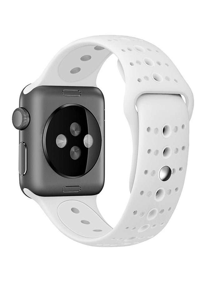 Umiwin Replacement Band Silicone Strap For Apple Watch Series 3/2/1 White  - Image 1