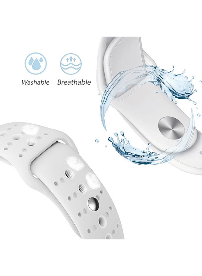 Umiwin Replacement Band Silicone Strap For Apple Watch Series 3/2/1 White  - Image 3