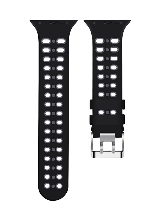 Umiwin - Replacement Band Silicone Strap For Apple Watch Series 3/2/1 Black - Image 1