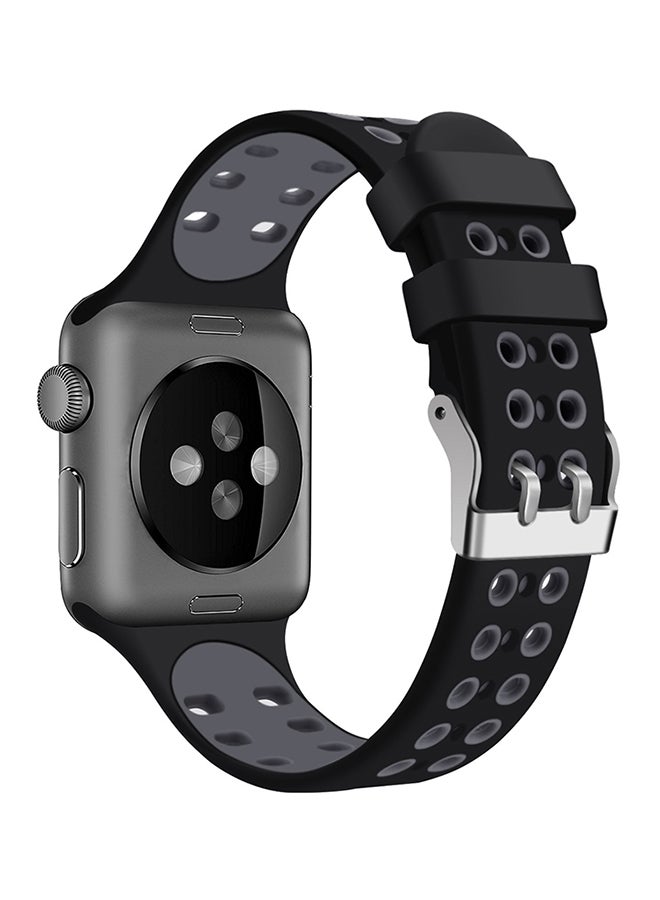 Umiwin - Replacement Band Silicone Strap For Apple Watch Series 3/2/1 Black - Image 1