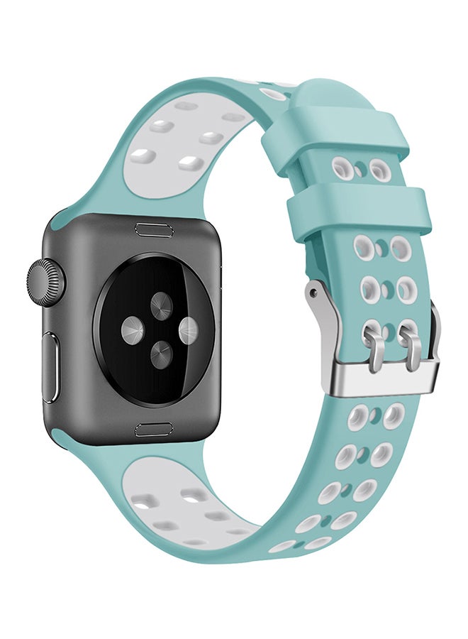 Umiwin Replacement Band Silicone Strap For Apple Watch Series 3/2/1 Blue  - Image 2