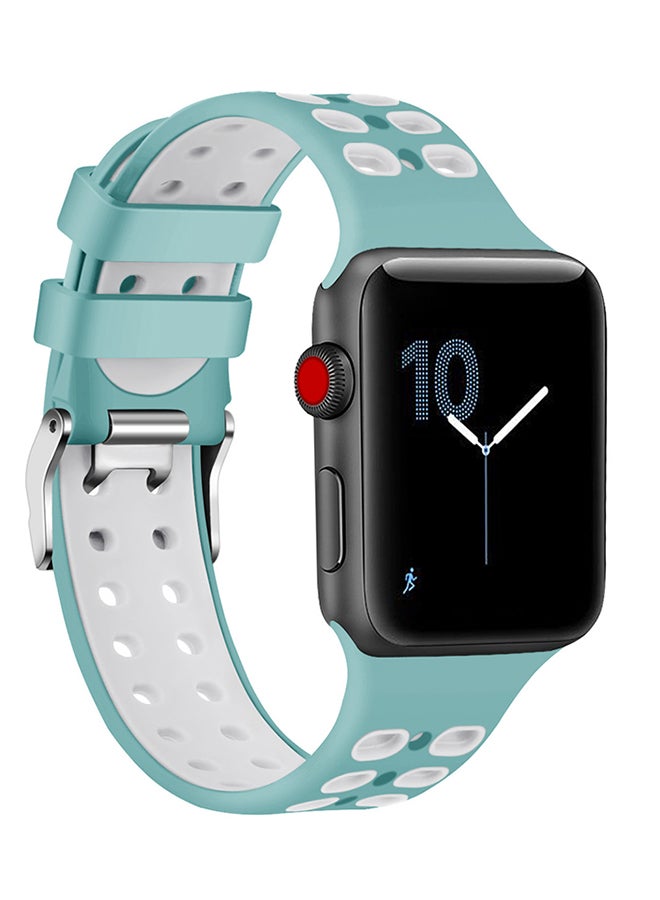 Umiwin Replacement Band Silicone Strap For Apple Watch Series 3/2/1 Blue  - Image 3