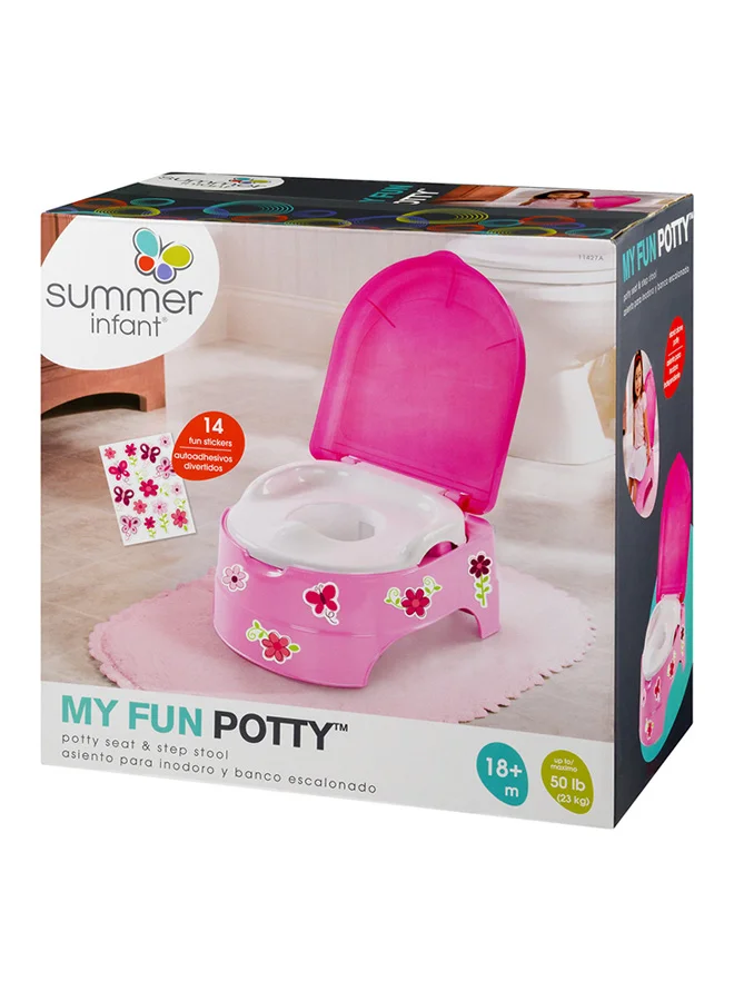 summer infant My Fun Potty Training System, 18+ M - Pink/White
