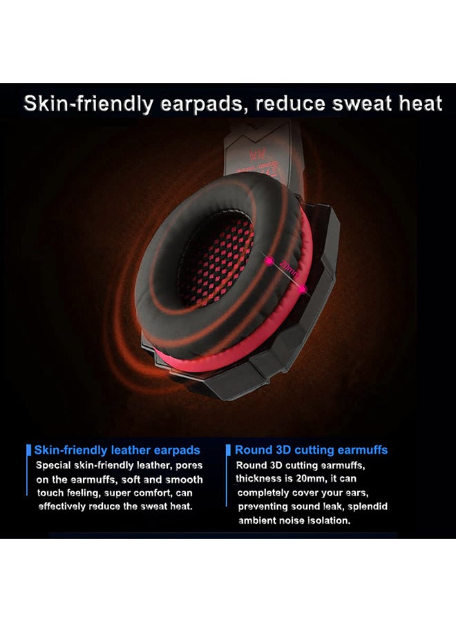 KOTION EACH - 3.5mm Gaming Wired Headset Headphones With Mic LED For PS4/PS5/XOne/XSeries/NSwitch/PC - Image 1