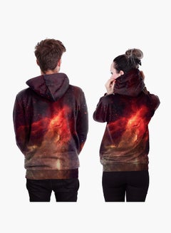 NADANBAO 3D Printing Long Sleeve Hoodie Red  - Image 2
