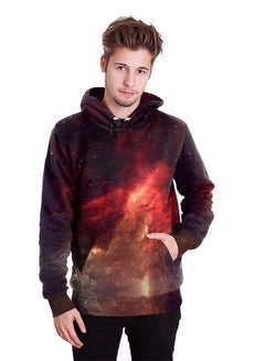 NADANBAO 3D Printing Long Sleeve Hoodie Red  - Image 3