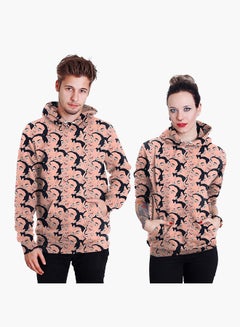 NADANBAO 3D Printing Long Sleeve Hoodie Pink/Black  - Image 1