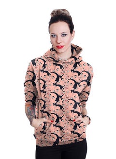 NADANBAO 3D Printing Long Sleeve Hoodie Pink/Black  - Image 4