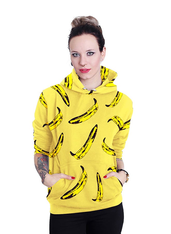 NADANBAO 3D Printing Long Sleeve Hoodie Yellow  - Image 4