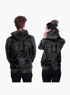 NADANBAO 3D Printing Long Sleeve Hoodie Black  - Image 2