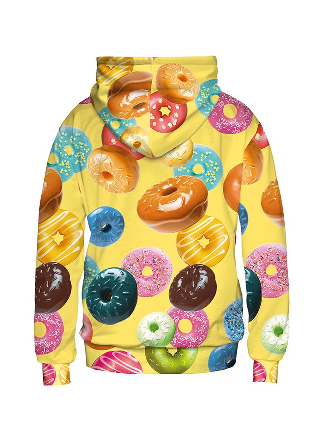 NADANBAO 3D Printing Long Sleeve Hoodie Yellow/Pink/Orange  - Image 2
