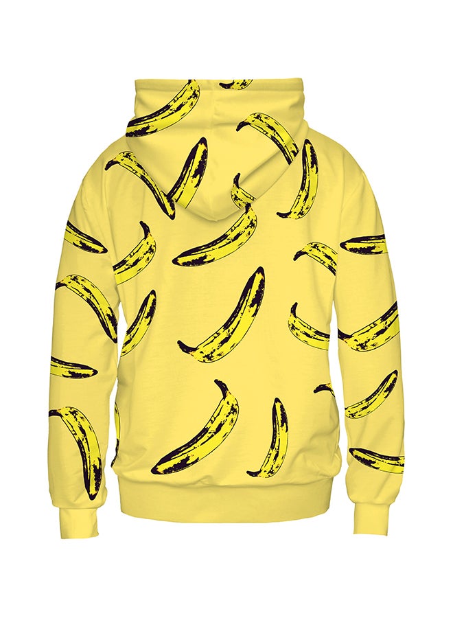NADANBAO 3D Printing Long Sleeve Hoodie Yellow  - Image 2