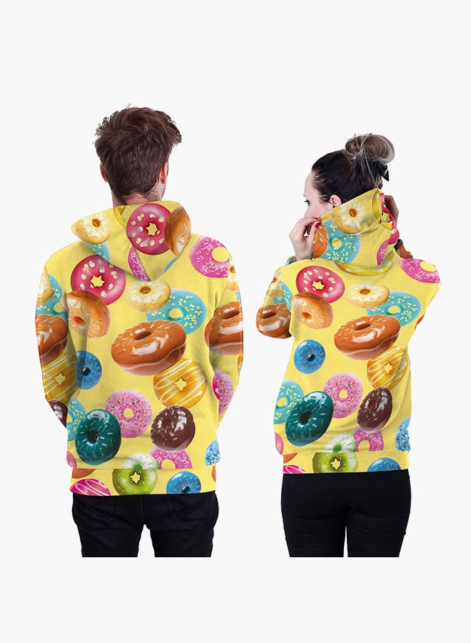 NADANBAO 3D Printing Long Sleeve Hoodie Yellow/Pink/Orange  - Image 4
