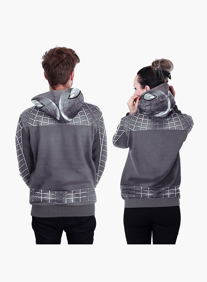 NADANBAO 3D Printing Long Sleeve Hoodie Grey  - Image 2