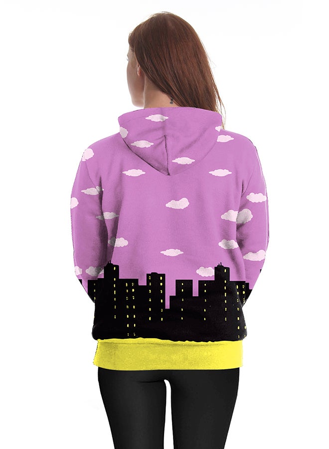 NADANBAO 3D Printing Long Sleeve Hoodie Purple/Green/Pink  - Image 4